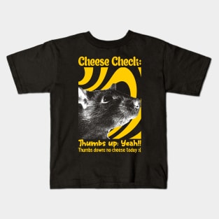 Cheese Check Rat Kids T-Shirt